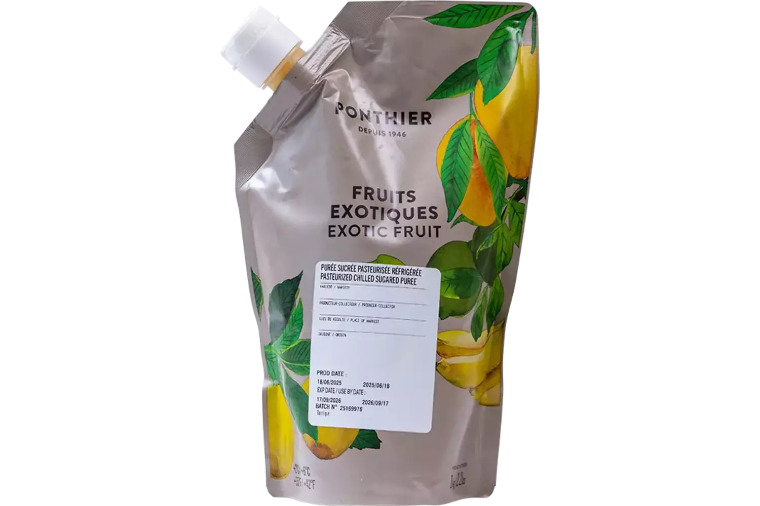 Fruitpuree exotisch fruit 1kg stuk 1